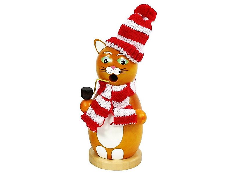 Dekohelden24 Räuchermännchen Holz-Räuchermann Katze, in hellbraun, ca. 13 c günstig online kaufen