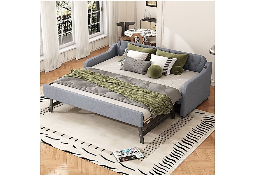 MODFU Schlafsofa Polsterbett Daybett Tagesbett Einzelbett Kinderbett Jugend günstig online kaufen