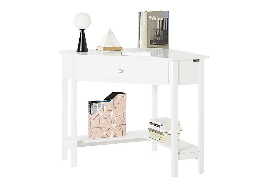 SoBuy Eckschreibtisch FWT31, Bürotisch, L Form mit Ablagefächern, platzspar günstig online kaufen