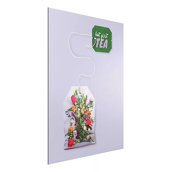 Alu-Dibond Bild Blumen - Hochformat 3:4 Blumentee günstig online kaufen