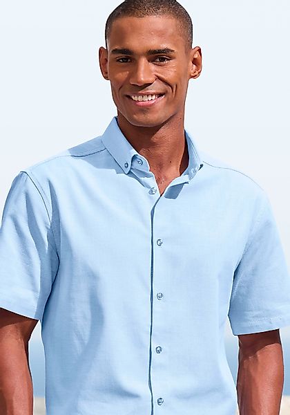 H.I.S Kurzarmhemd "Regular Fit", in hochwertiger Struktur Optik günstig online kaufen