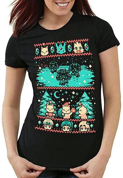 style3 T-Shirt Fantasy Pixel Christmas Sweater final ugly pulli weihnachtsp günstig online kaufen