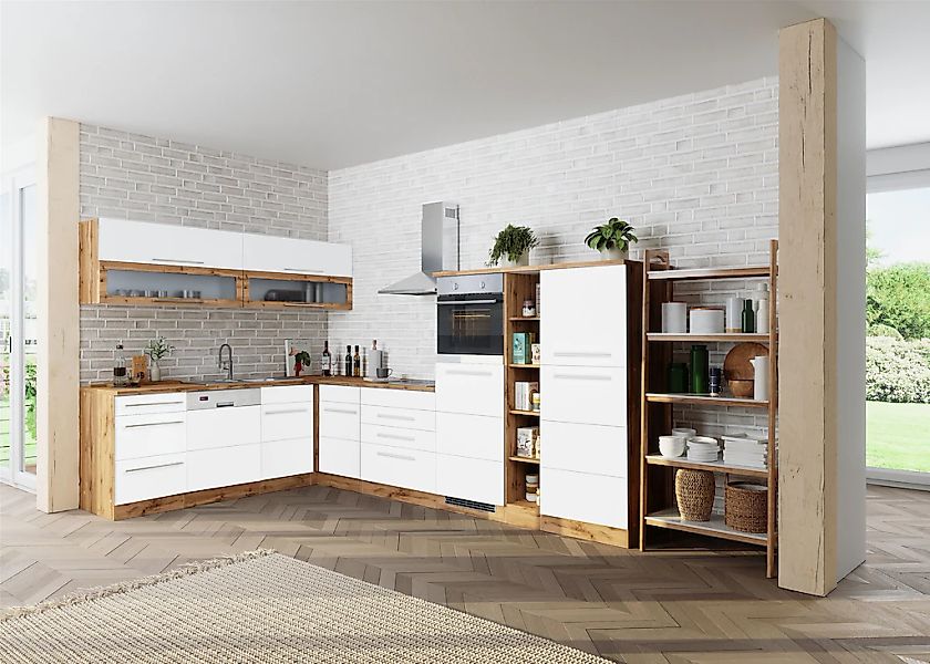 KOCHSTATION Winkelküche "KS-Wien" Stellbreite 220 x 340 cm, wahlweise mit E günstig online kaufen