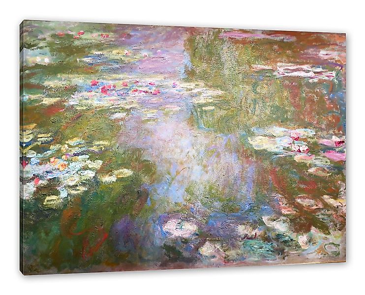 Pixxprint Leinwandbild Claude Monet - Seerosenteich , günstig online kaufen