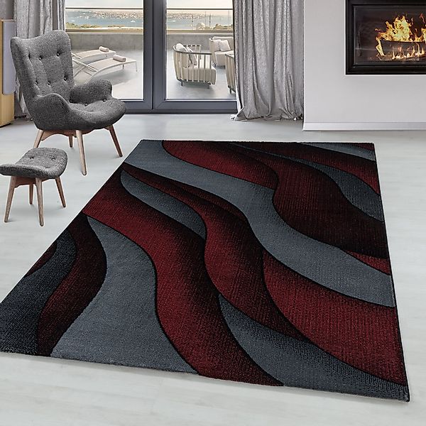 SIMPEX24 Designteppich Wellen Design, Rechteckig, Höhe: günstig online kaufen