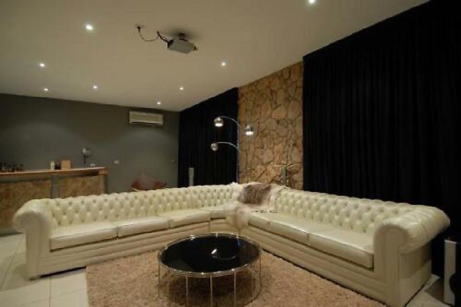 JVmoebel Chesterfield-Sofa Ledersofa Ecksofa Chesterfield Garnitur Sofa 100 günstig online kaufen