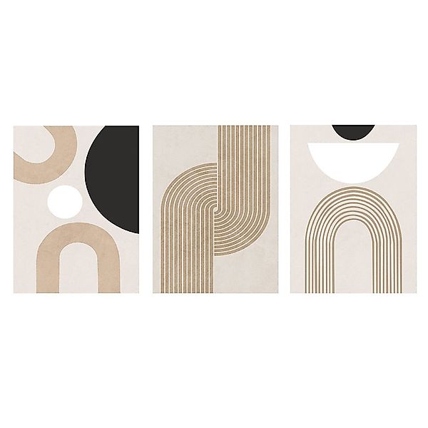 Coonoor Poster 3er Premium Poster Set,Moderne Abstrakt Kunst Wandbilder,Ohn günstig online kaufen
