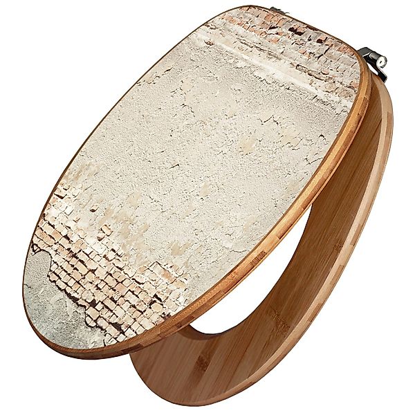 Banjado Design WC Sitz Bambus Toilettendeckel Toilettensitz Bambus Holz Klo günstig online kaufen