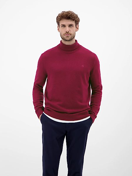 LERROS Rollkragenpullover mit Logo-Stickerei und aus Schurwolle mit Kaschmi günstig online kaufen