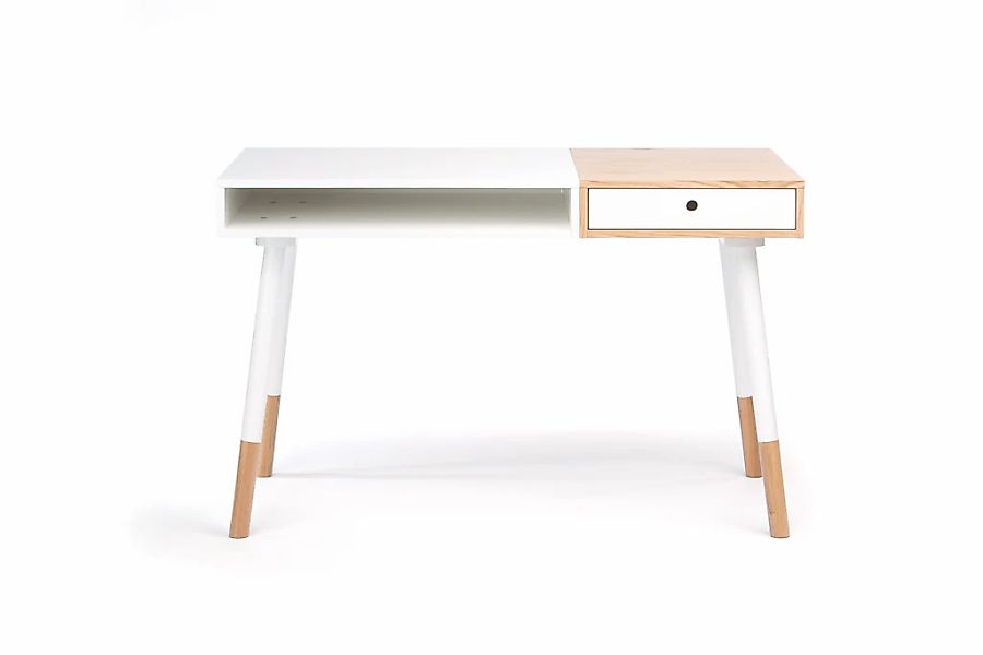 Woodman Schreibtisch "Stripe", Kombination von Metall & Holz, Breite 130 cm günstig online kaufen