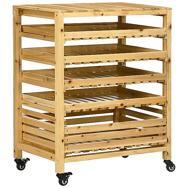 Outsunny Servierwagen Gemüseregal mit 5 Regalen, günstig online kaufen