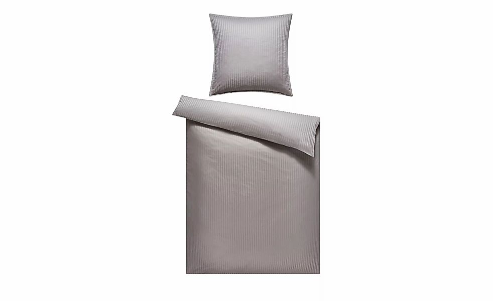 como Damast-Bettwäsche   ¦ grau ¦ Maße (cm): B: 135 Geschenkideen > Kuschel günstig online kaufen