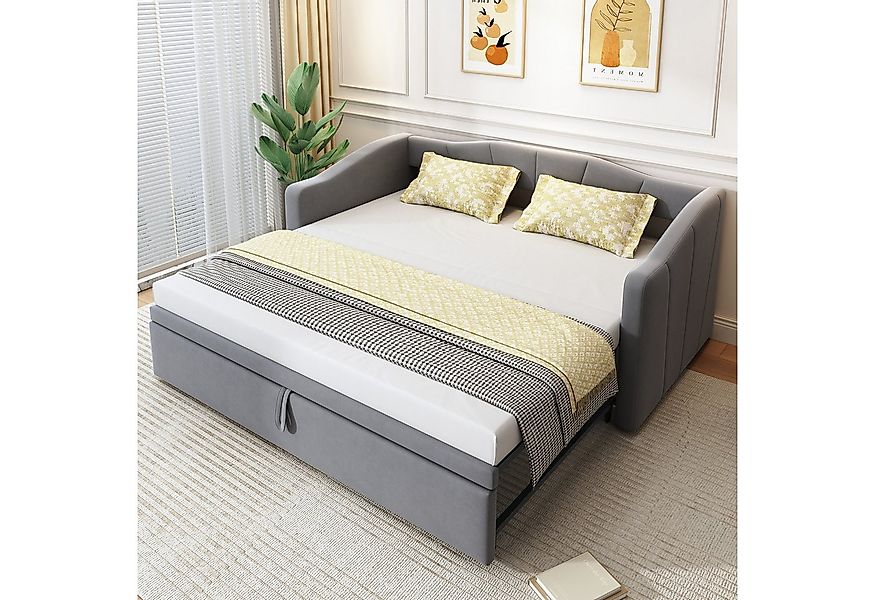 Odikalo Schlafsofa Polsterbett Sofabett Ausziehbares 90/180cm mit Lattenros günstig online kaufen