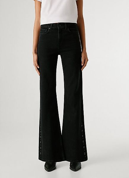 Pepe Jeans High-waist-Jeans WILLA BLK Flare Leg, mit dekorativen Nieten günstig online kaufen