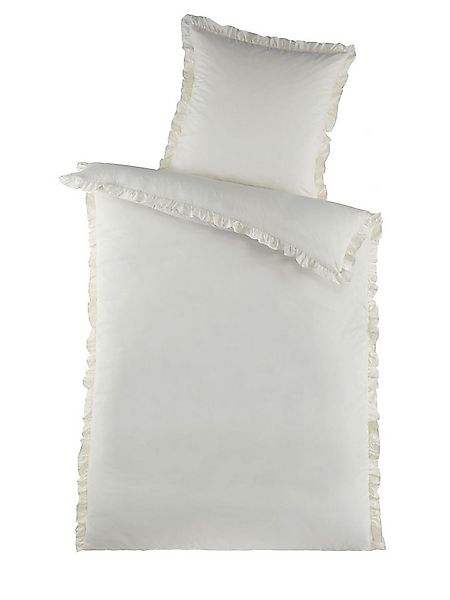 stofftraum Bettwäsche Set Mikrofaser 135x200 Design pure romantic Perlmuttw günstig online kaufen