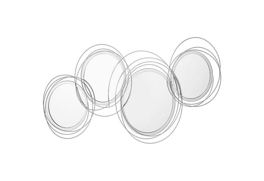 furnicato Wanddekoobjekt Spiegel-Set Wanddekoration 4 runde Spiegel 107x4x5 günstig online kaufen