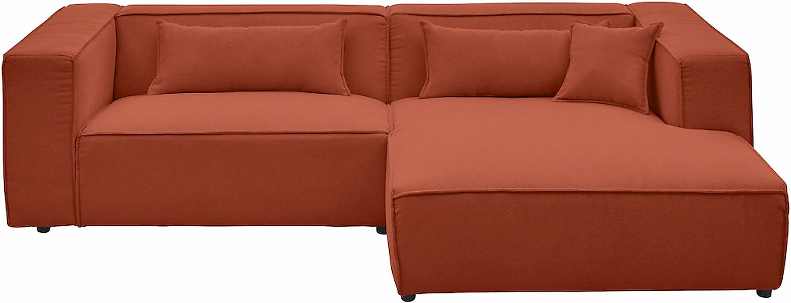 LeGer Home by Lena Gercke Ecksofa "PIARA mit Kedernaht, Cord, Leinenoptik o günstig online kaufen