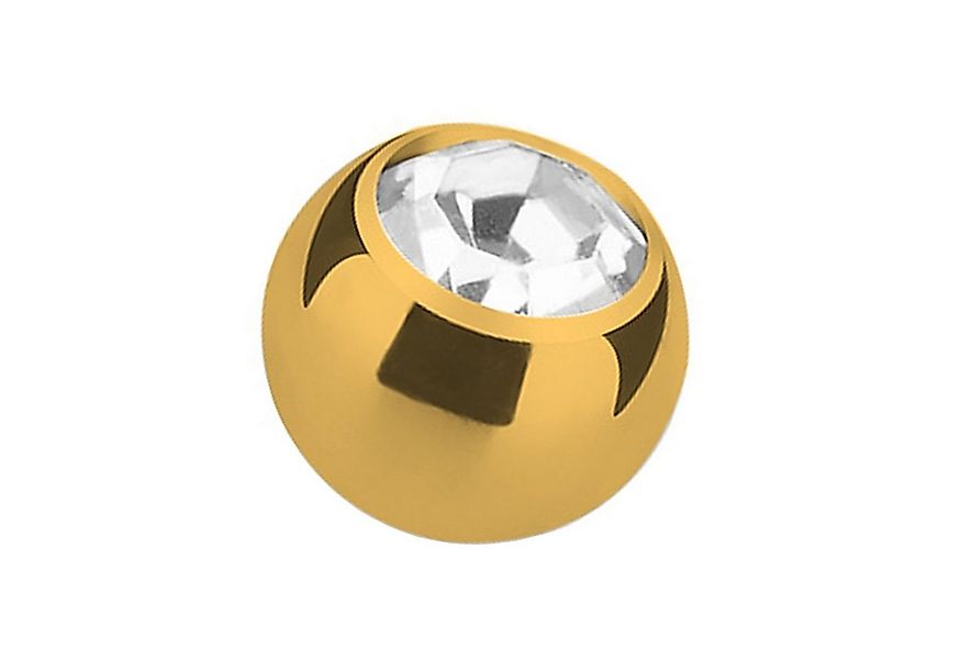 Taffstyle Piercing-Set Piercing Ersatz Schraubkugel Gold mit Kristall, Vers günstig online kaufen