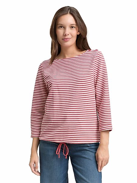 TOM TAILOR Langarmshirt "Loose" mit Knöpfen an der Schulter günstig online kaufen