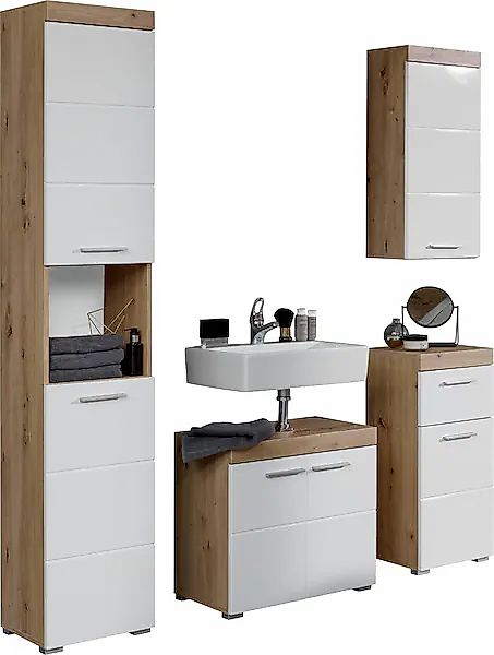 INOSIGN Badmöbel-Set »Avena«, (Set, 4 St.), Mit Hochschrank, Waschbeckenunt günstig online kaufen