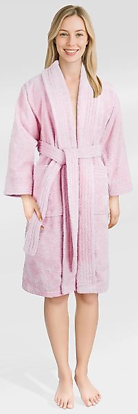 HAMMETEX Damenbademantel "Ren, 100% Baumwolle" 380 g/m² Frottee Bademantel günstig online kaufen