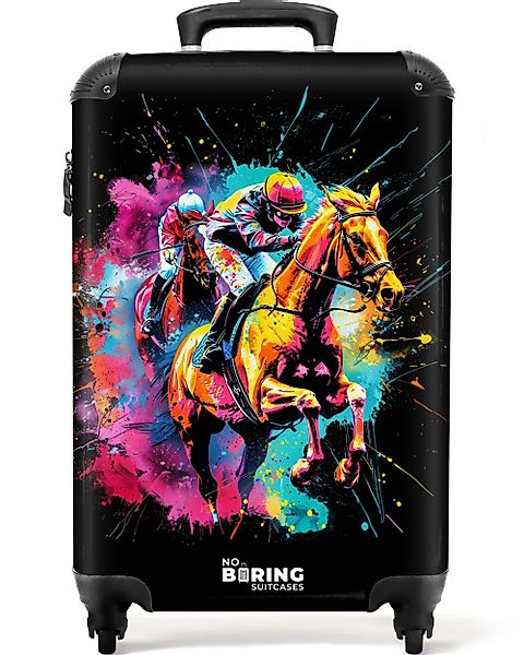 NoBoringSuitcases.com© Hartschalen-Trolley Reiten mit bunten Farben günstig online kaufen