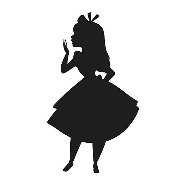 Komar Wandbild Alice Silhouette Disney B/L: ca. 30x40 cm günstig online kaufen