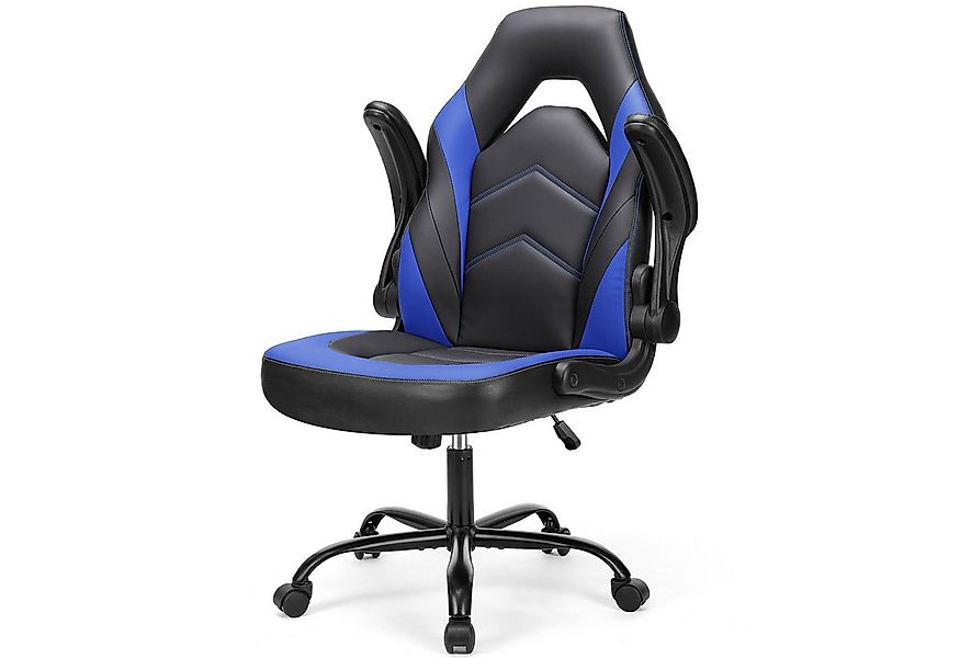 DUMOS Gaming-Stuhl Ergonomischer Bürostuhl mit Fußstütze, PU-Leder E-Sports günstig online kaufen