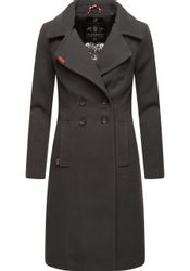 Navahoo Wintermantel "Wooly" edler Damen Trenchcoat in Wollmantel-Optik günstig online kaufen