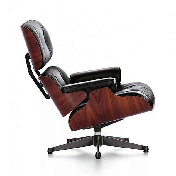Vitra - Eames Lounge Chair Drehsessel Leder - schwarz nero/Leder Premium F günstig online kaufen