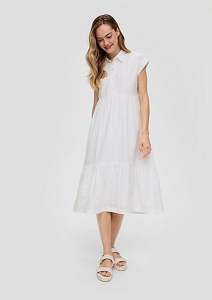 s.Oliver Maxikleid Baumwollkleid mit All-over-Stickerei im günstig online kaufen