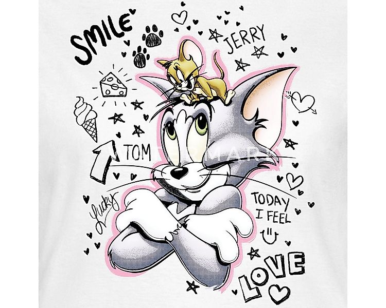 Spreadshirt T-Shirt Tom Und Jerry Skizze Frauen T-Shirt (1-tlg) günstig online kaufen