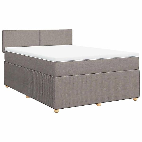 vidaXL Boxspringbett mit Matratze Taupe 140x190 cm Stoff 3287448 günstig online kaufen