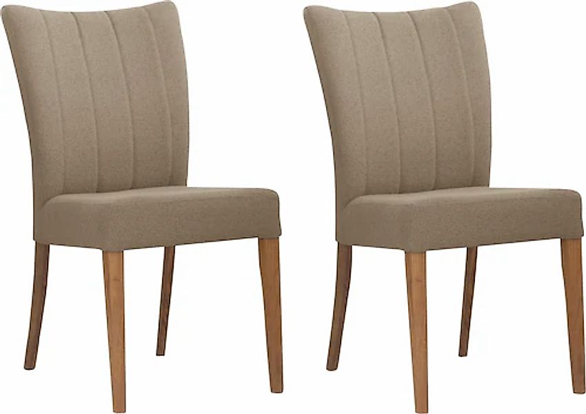 Home affaire 4-Fußstuhl »Dia« (Set) 2 Stk.Gestell Eiche massiv geölt günstig online kaufen