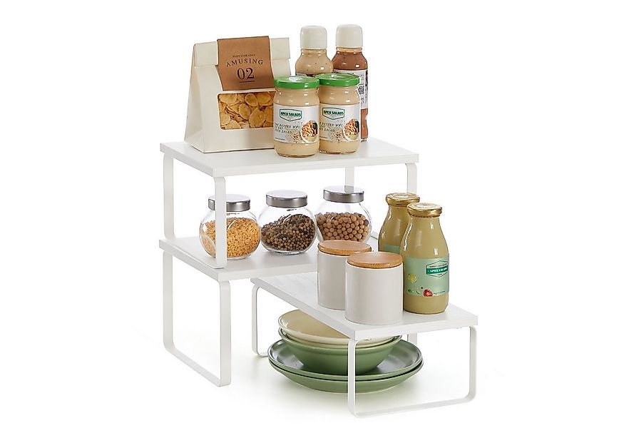SONGMICS Gewürzregal, 3-tlg., Küchenregal, erweiterbar, Gewürzhalter günstig online kaufen