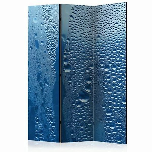 artgeist Paravent Water drops on blue glass [Room Dividers] weiß-kombi Gr. günstig online kaufen