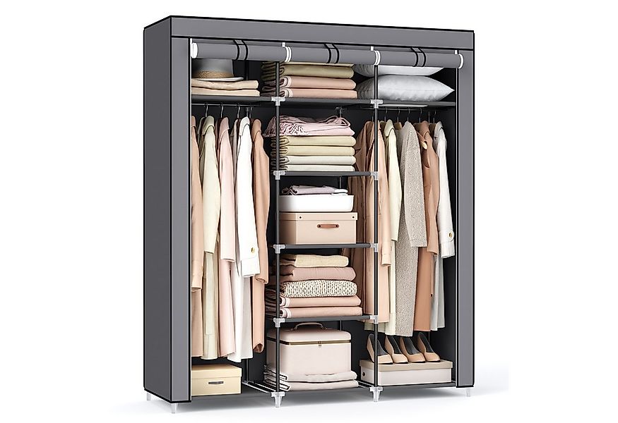 SONGMICS Kleiderschrank faltbare Garderobe mit Kleiderstangen günstig online kaufen