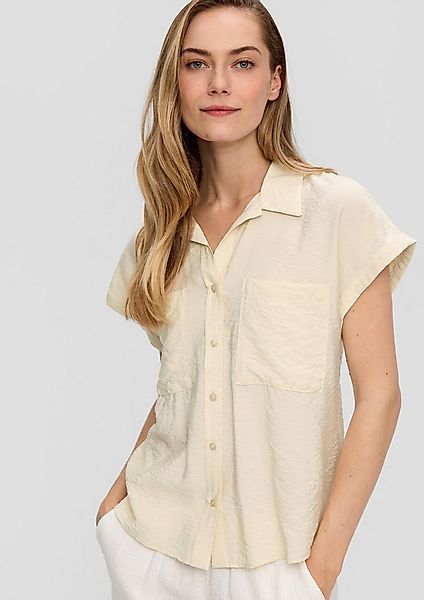s.Oliver Kurzarmbluse Bluse Viskose-Bluse im Relaxed Fit mit Hemdkragen günstig online kaufen