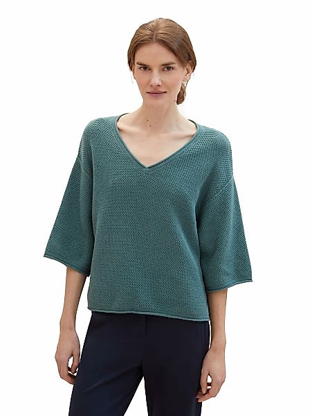 TOM TAILOR V-Ausschnitt-Pullover, mit Drop-Shoulder günstig online kaufen