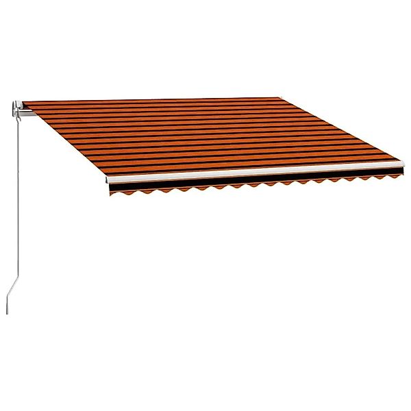 vidaXL Einziehbare Markise Handbetrieben 450 x 300 cm Orange und Braun 3051 günstig online kaufen