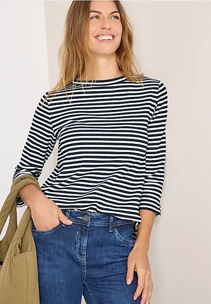 Gestreiftes Strukturshirt günstig online kaufen