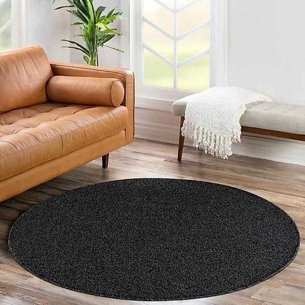 my home Teppich »Kurzflor-Frisee MALAGA 4700 uni meliert«, rechteckig, 10 m günstig online kaufen