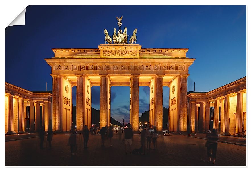 Artland Wandbild »Brandenburger Tor bei Abenddämmerung«, Gebäude, (1 St.), günstig online kaufen