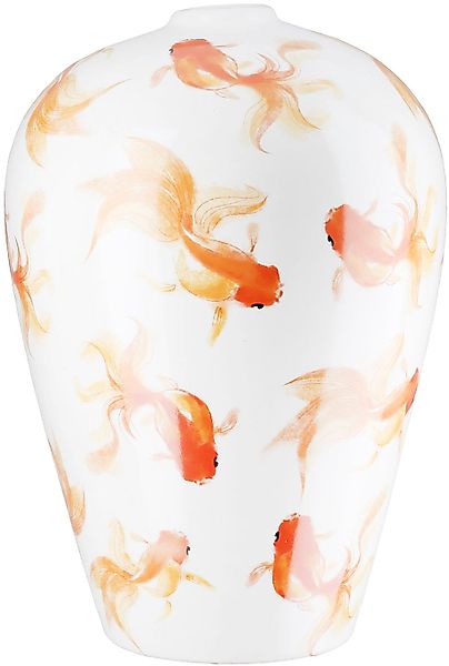 GILDE Tischvase "Vase bauchig Neon weiß H. 30 cm", (1 St.) günstig online kaufen