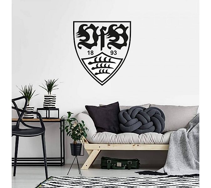 VfB Stuttgart Wandtattoo Fußball VfB Stuttgart Wappen Schwarz Fußballverein günstig online kaufen