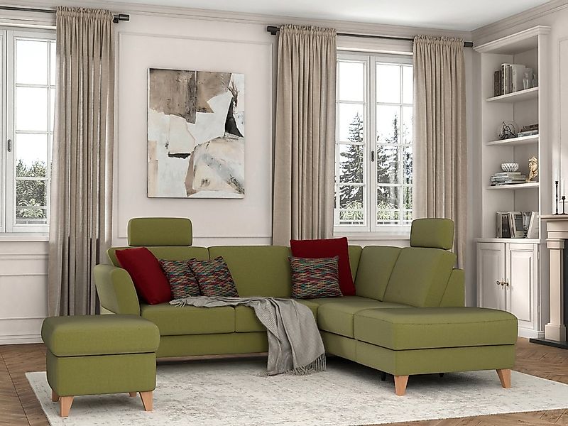 sit&more Ecksofa »Visby L-Form« Wahlweise mit Bettfunktion und Stauraum, fr günstig online kaufen