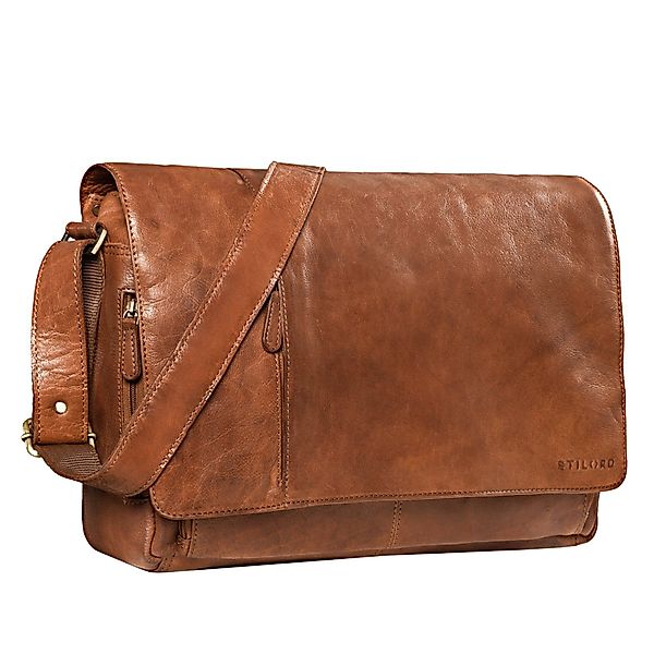 STILORD Laptoptasche "Elias" Echtleder Herren Umhängetasche günstig online kaufen
