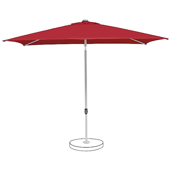 Suncomfort by Glatz Marktschirm Rot Mit Weinrot mit Handöffner günstig online kaufen