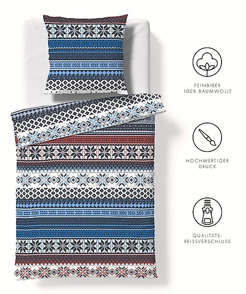 fleuresse Bettwäsche Aspen, Feinbiber, 2 teilig, günstig online kaufen
