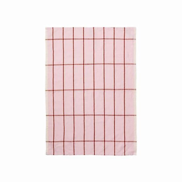 Geschirrtuch Hale textil rosa / 50 x 70 cm - Ferm Living - Rosa günstig online kaufen